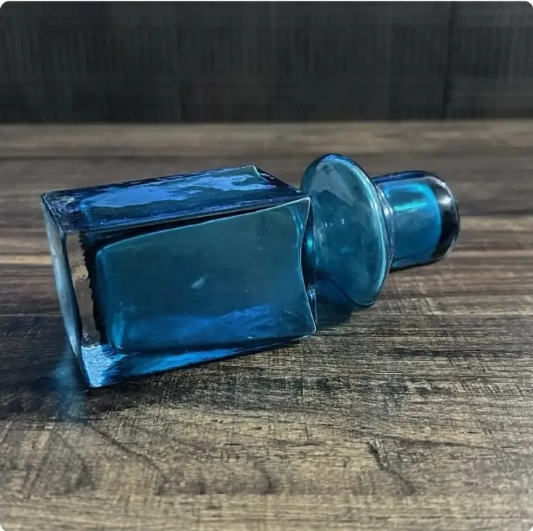 vintage glass bottle decanter Large Green stopper only