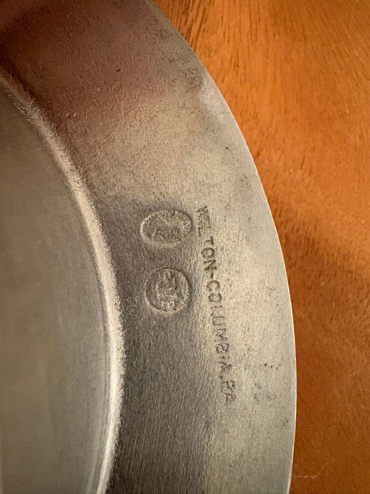 Wilton Armetale Pewter Wine Bottle Coaster Caddy Vintage