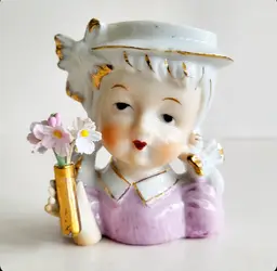 Vintage Little Girl Head Vase