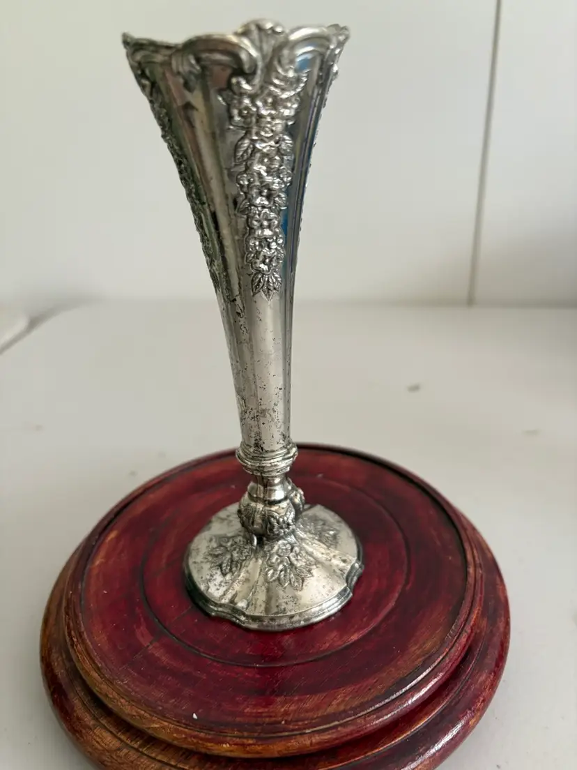 Vintage Silver Bud Vase