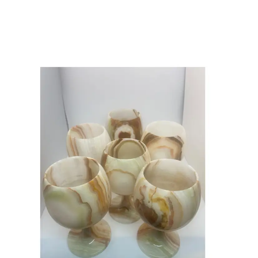 Set of 6 Onyx Goblets