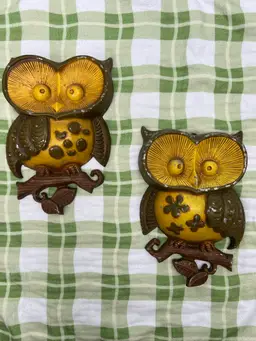 Vintage Metal Owls