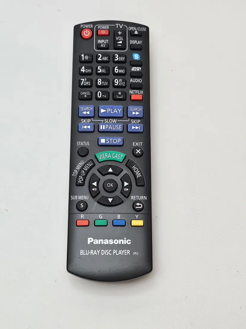 🌴 Panasonic IR6 Remote for Blu-Ray Disc Player - Not Tested