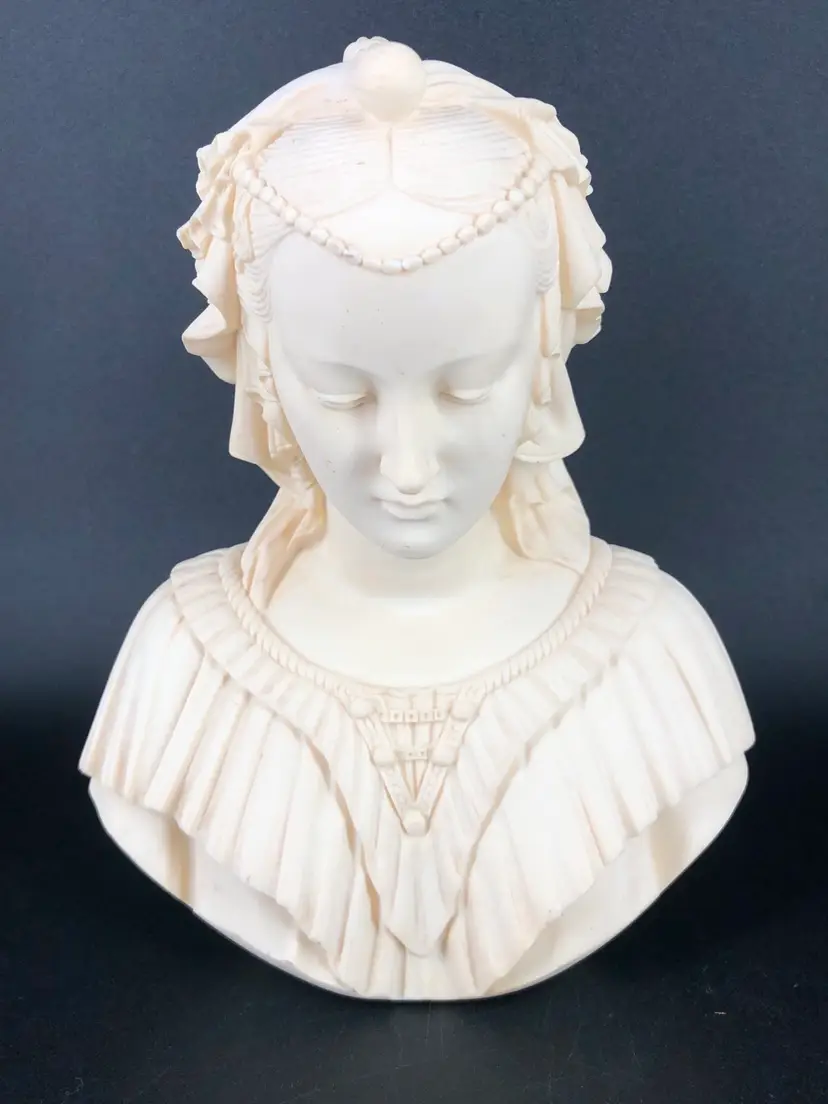 Vintage Arnaldo Giannelli Angelica Maria Bust Young Woman Statue