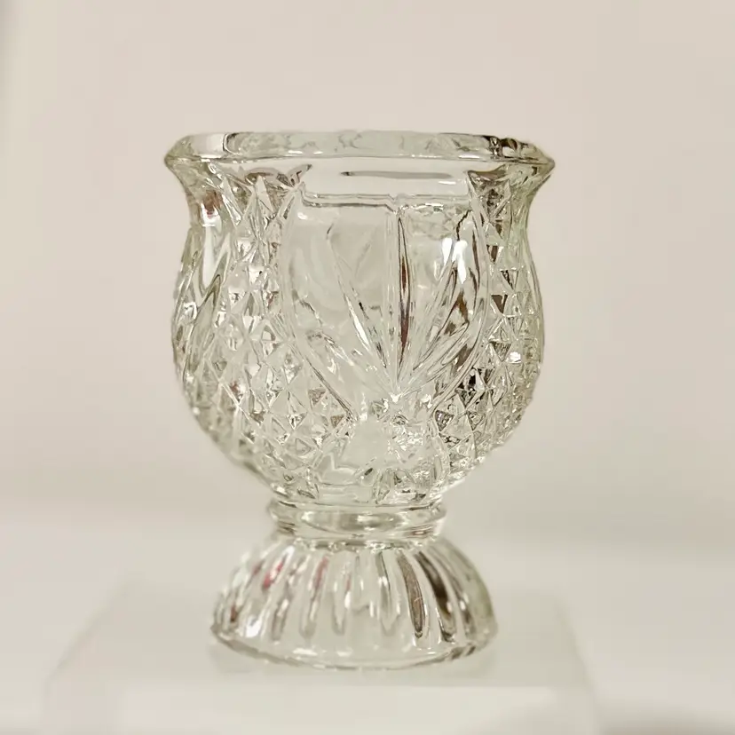 Vintage Fostoria For Avon Reversible Pineapple Candle Holder