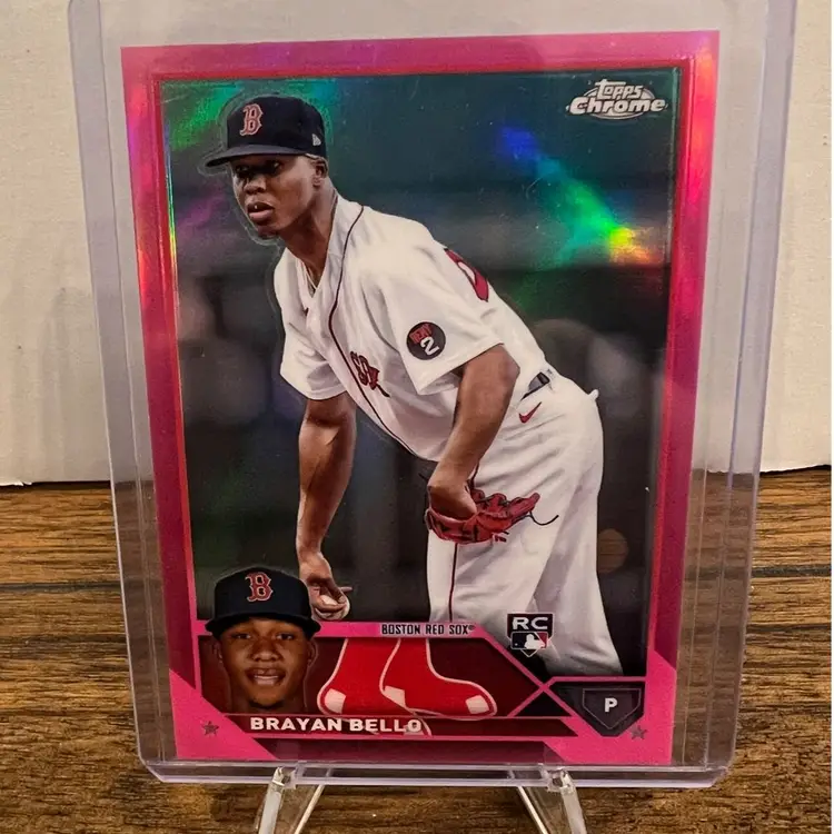 2023 Topps Chrome #57 Brayan Bello RC Pink Refractor Parallel - Red Sox Rookie