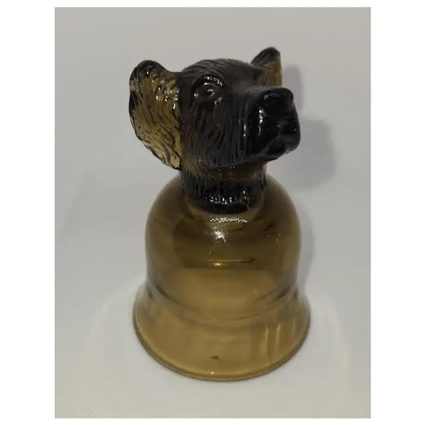 VINTAGE AVON- CHESAPEAKE - SMOKEY BROWN DOG HEAD CANDLE HOLDER