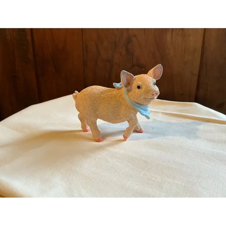 Pig Figurine 1980’s Poly Resin