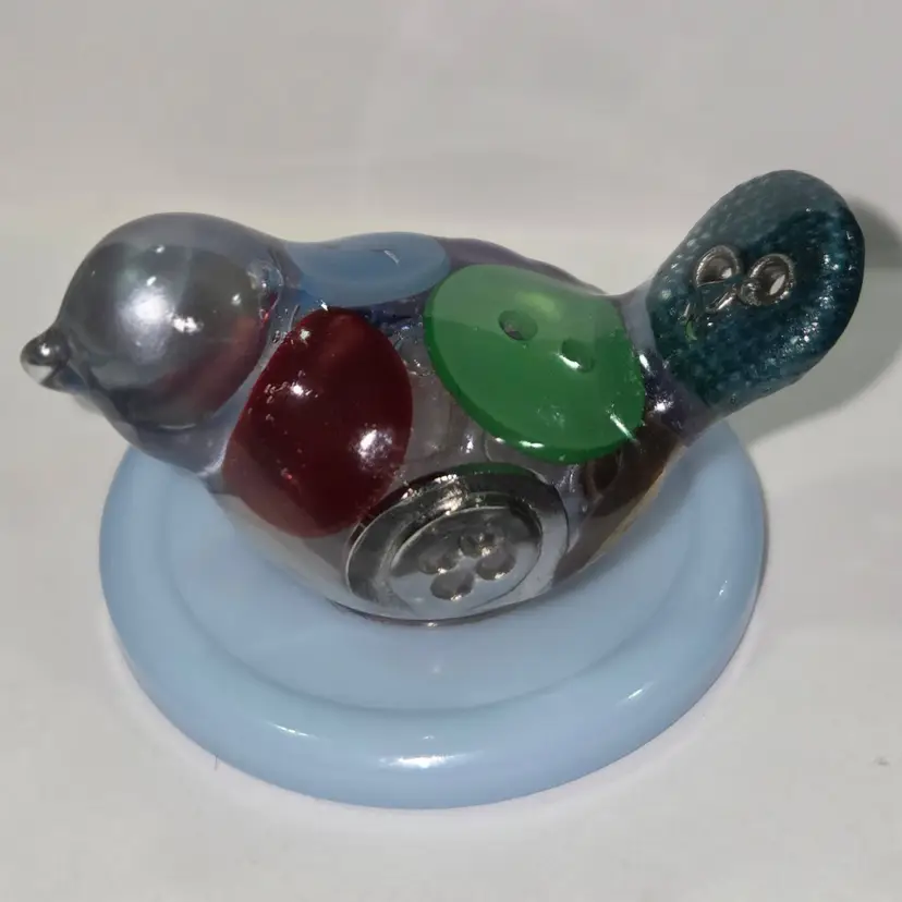 Cute As A Button Gray  "Bling Bird"