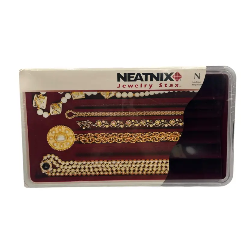 RWB - NEATNIX Jewelry Stax Burgundy Red Necklace Organizer - NEW in Box