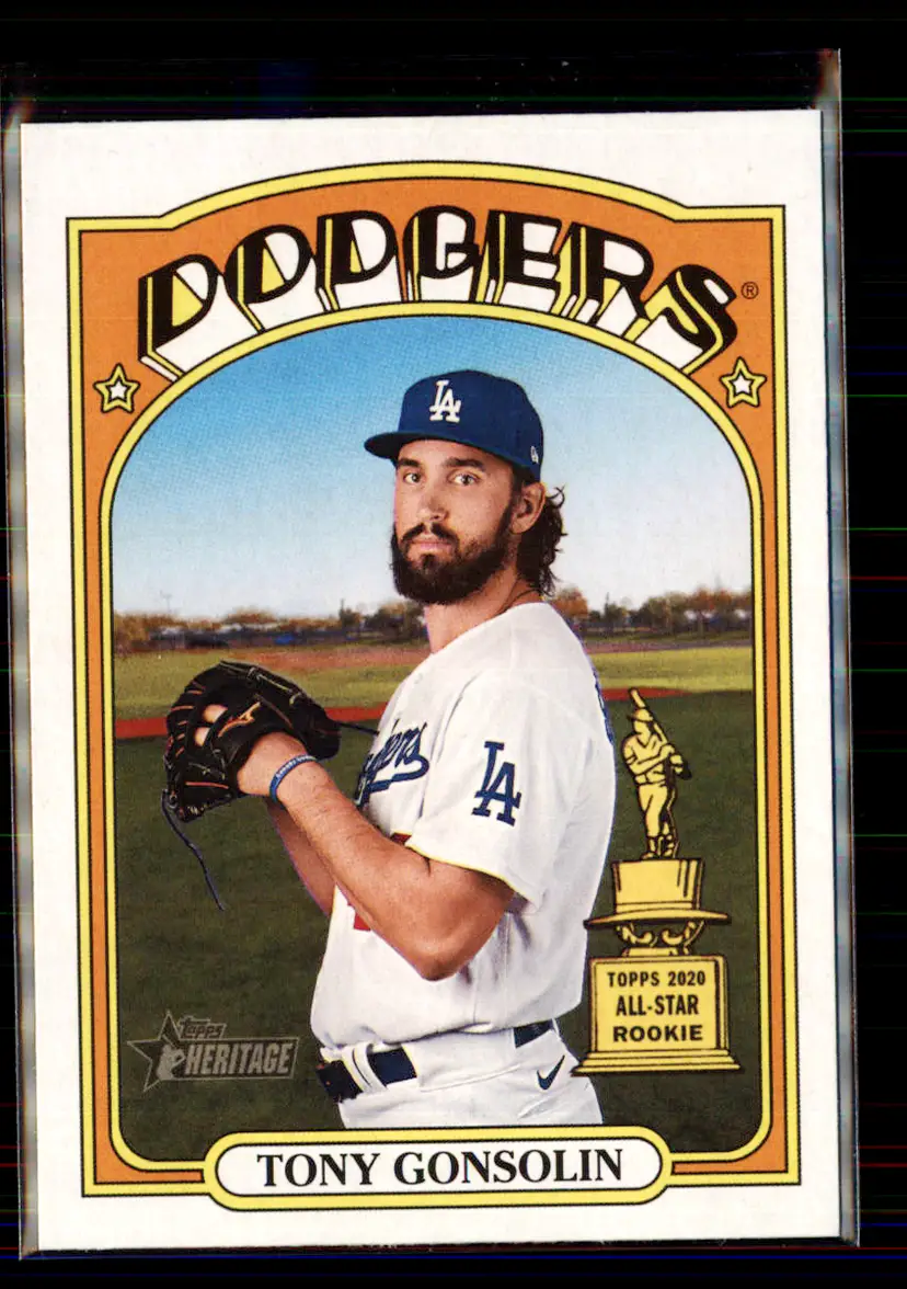 Tony Gonsolin 2021 Topps Heritage High Number #676 - (135) - Los Angeles Dodgers