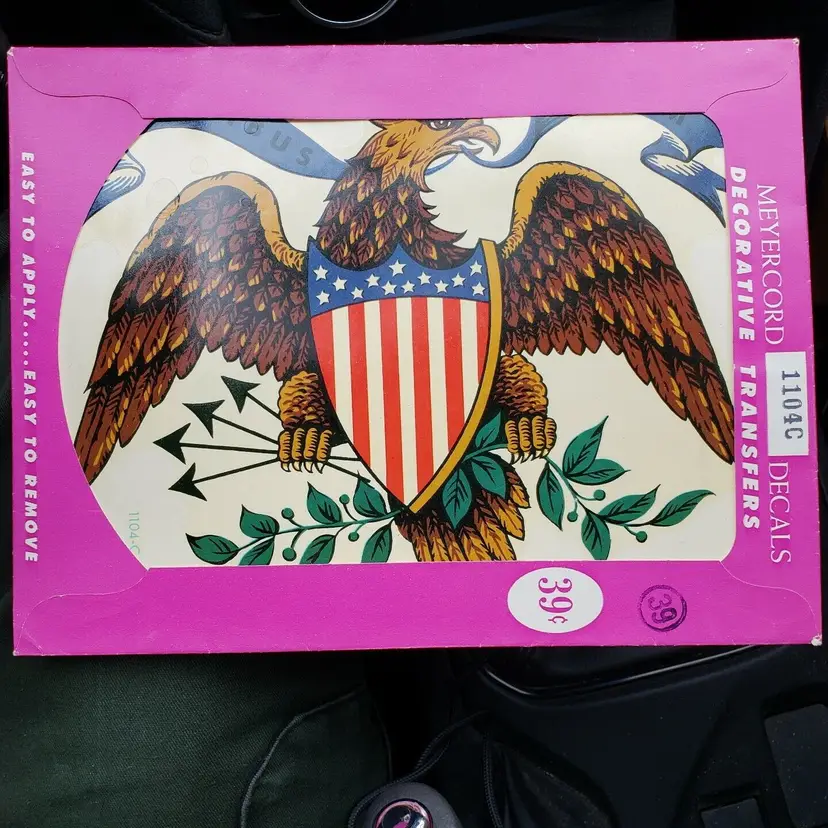 Decal Eagle Shield E Pluribus Unum Meyercord 1104-C Unopened package Vintage