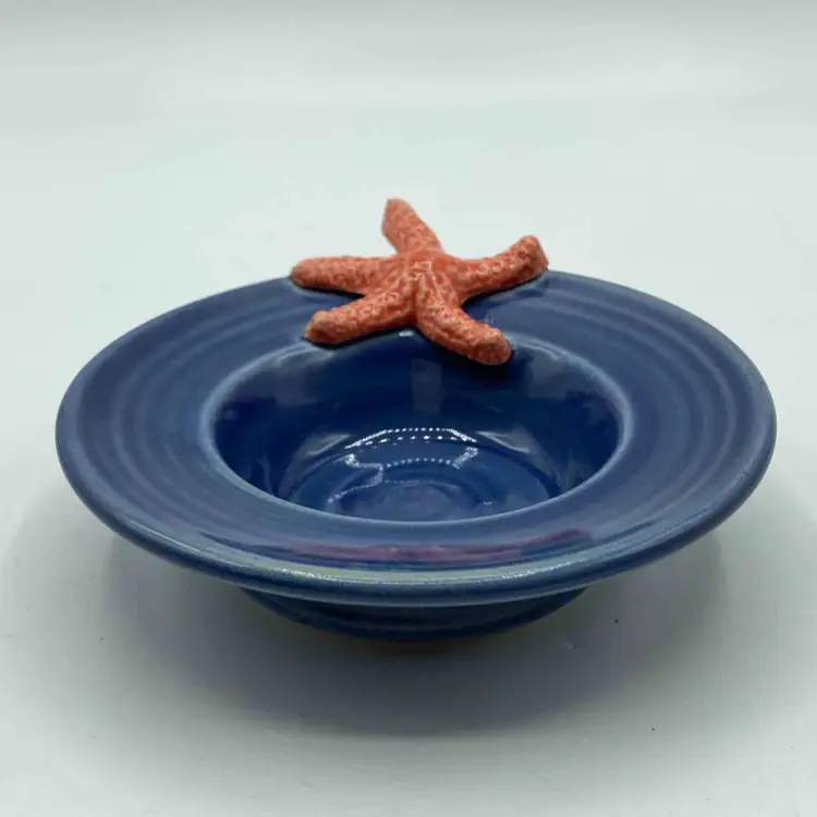 Studio Art Pottery Starfish Trinket Dish Candle Holder Clayworks Nova Scotia Canada