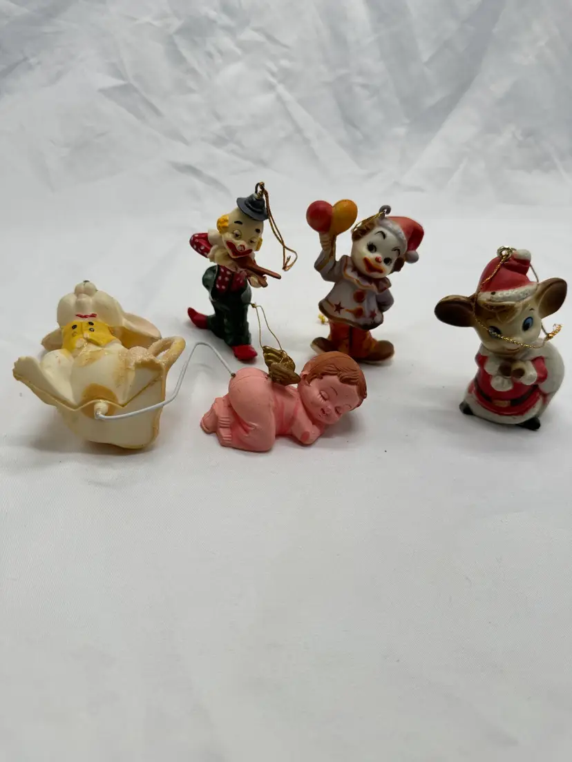 VTG Lot Kitschy Christmas Ornaments