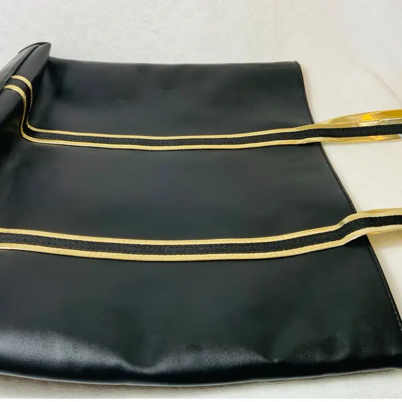 Black With Gold Accent Givenchy Parfums Tote Bag Purse