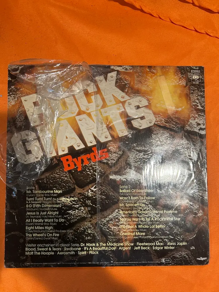 The Byrds - Rock Giants Vinyl MINT (CBS 54438 1982)