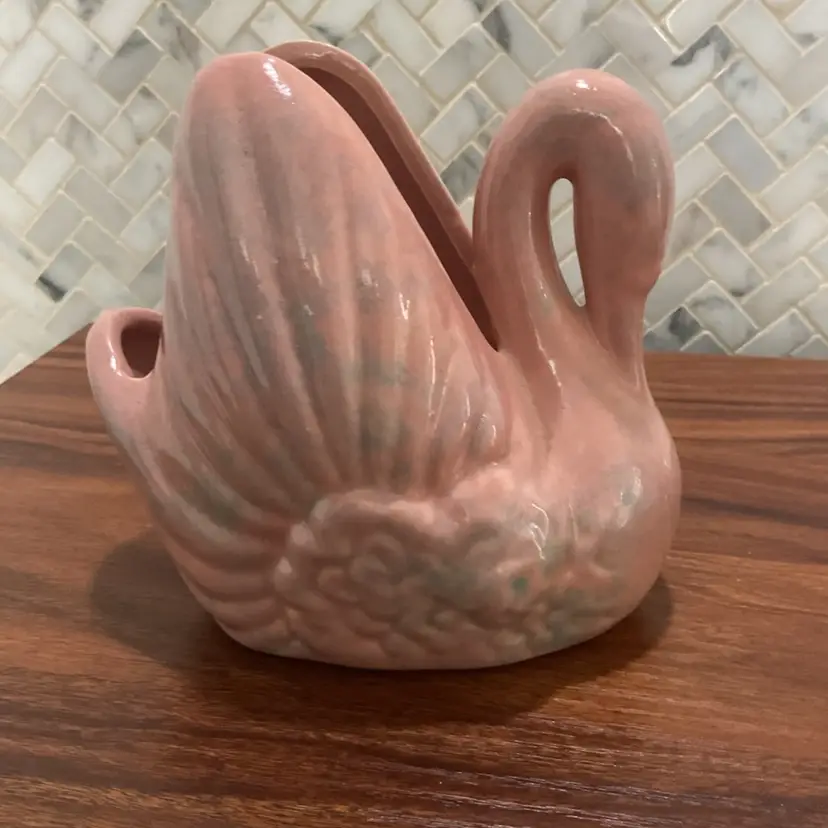 Vintage Ceramic Arts Swan Vase/Planter