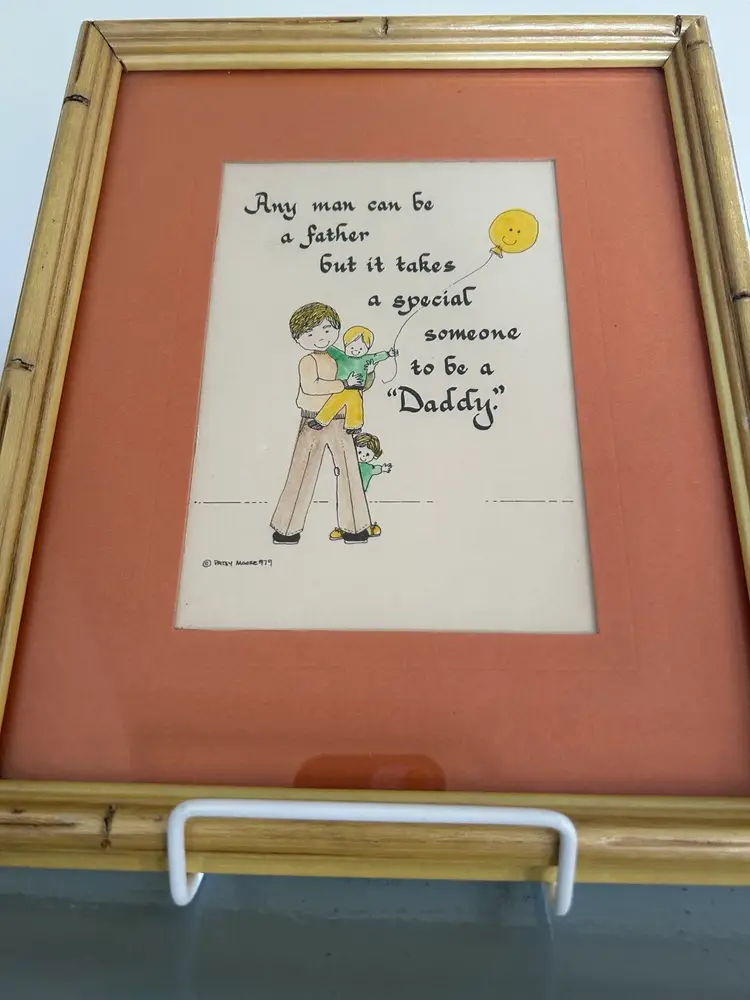 Vintage Framed Father Quote By Patsy Moore 1979 11 X 9 Inches