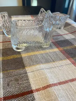 Clear Glass Scottie Terrier Dog Creamer/dish