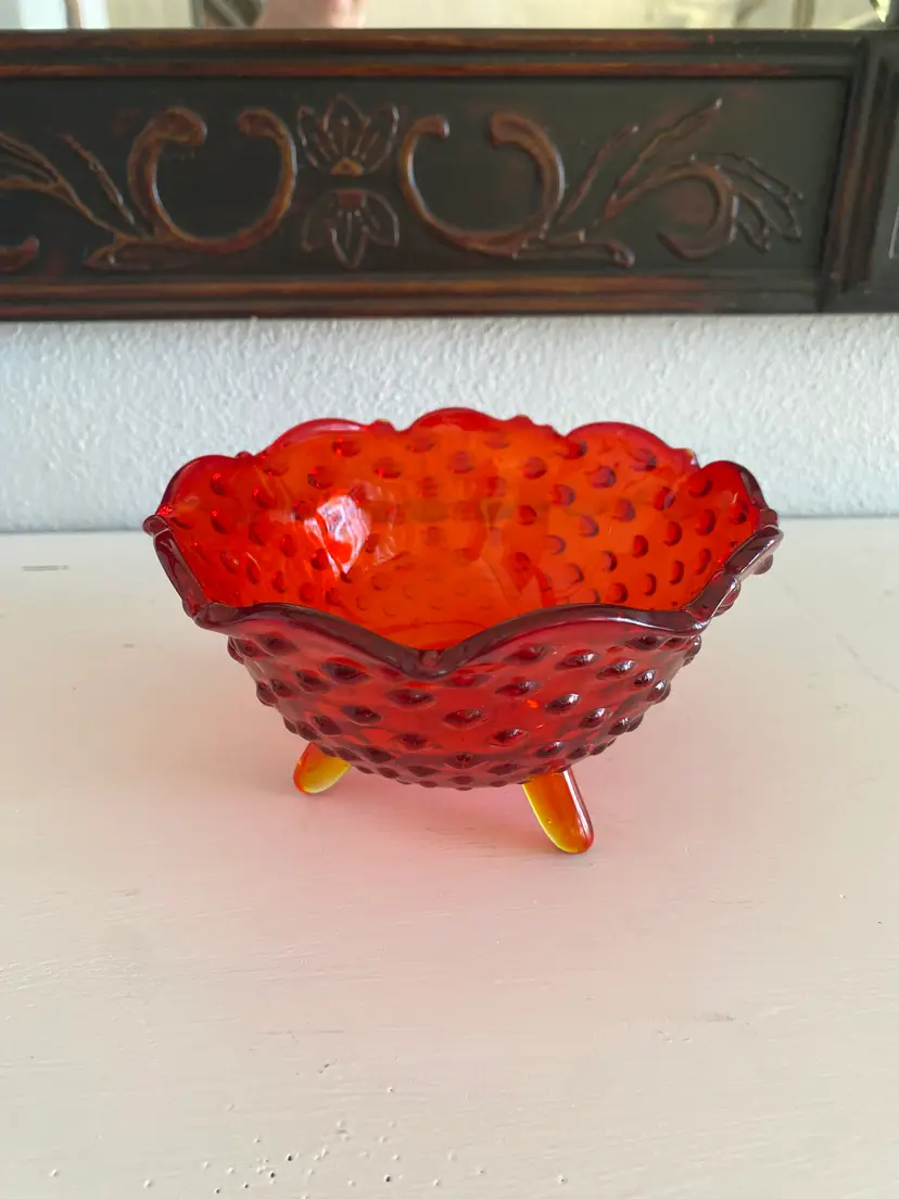 Red Fenton Candy or Trinket dish.