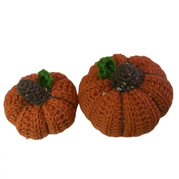 Pumpkin Crochet Plush Halloween Fall Decor Handmade