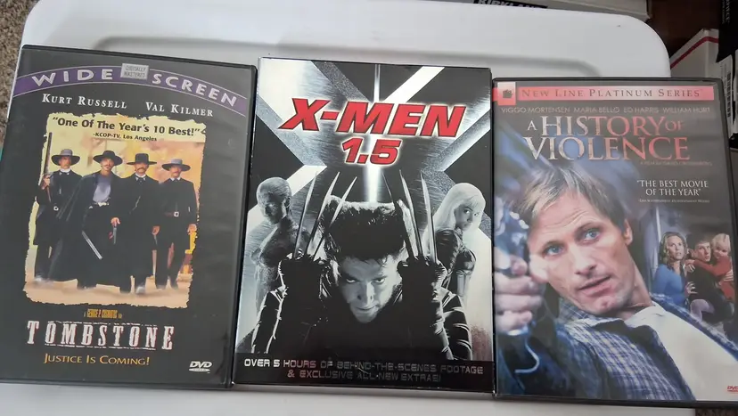 DVD Collection: Tombstone, X-Men 1.5, A History of Violence