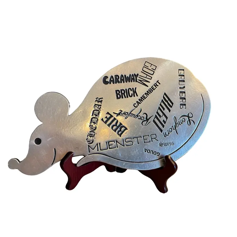 #01 Cheese Platter/Trivet/Wall Hanging Mouse Shape Vintage 1975