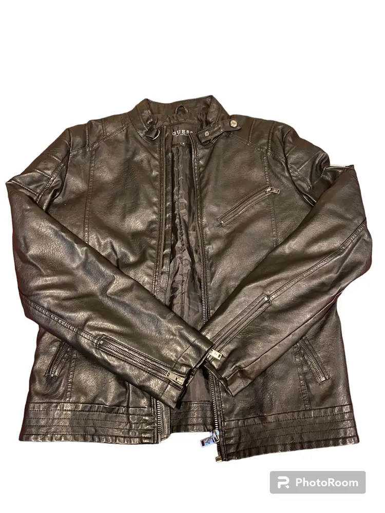 Guess Vintage Faux Leather Jacket Size Small Men’s Nice!