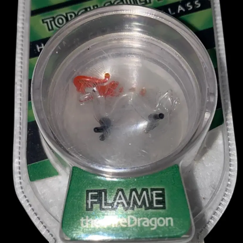33% Off Sale- Limited Edition Looking Glass Torch Sculpture Flame The Fire Dragon Front And Back Photos (was $12)