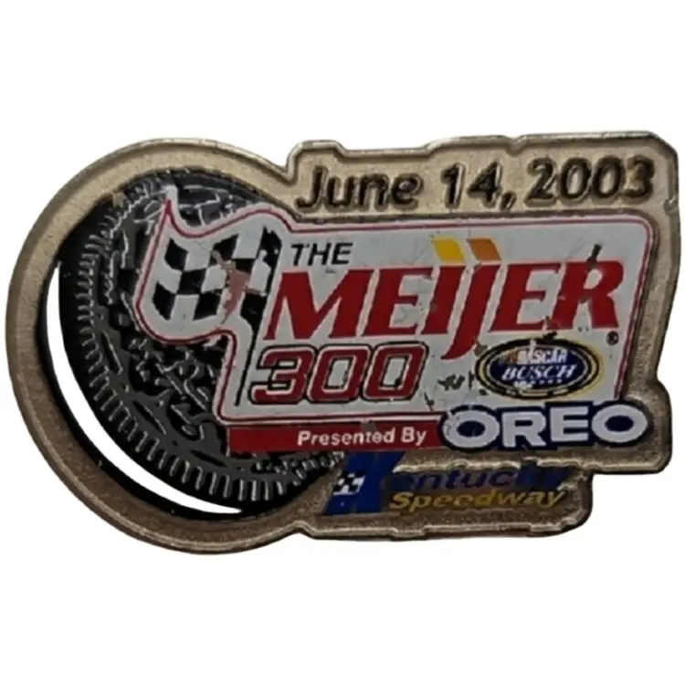 Vintage NASCAR Meijer 300 KY Speedway Oreo Collectible Pin