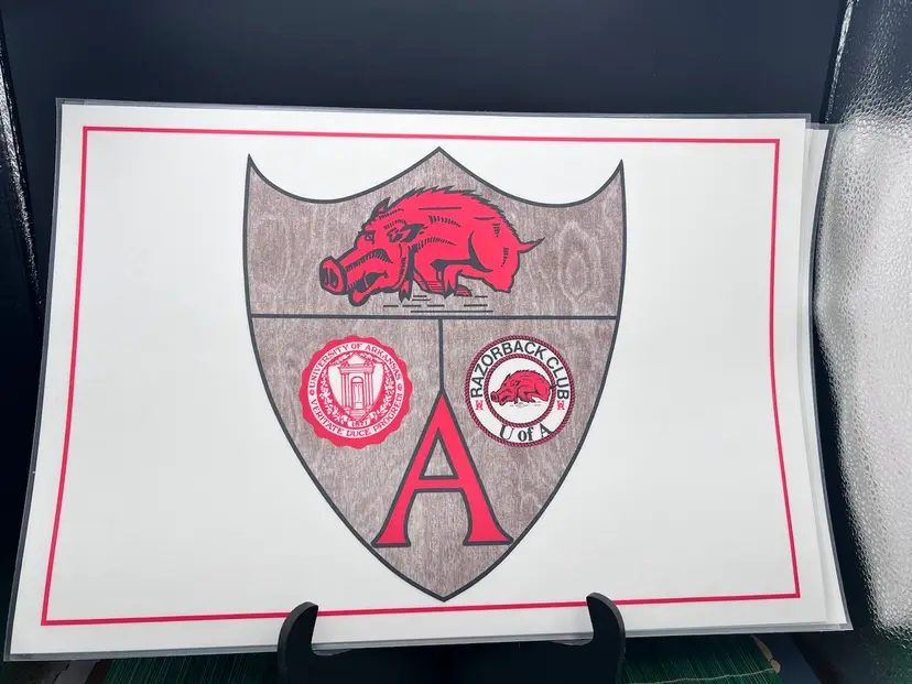 Vintage 1977 Razorback Club University of Arkansas Plastic Placemat Set of 4
Still in Package - Opened