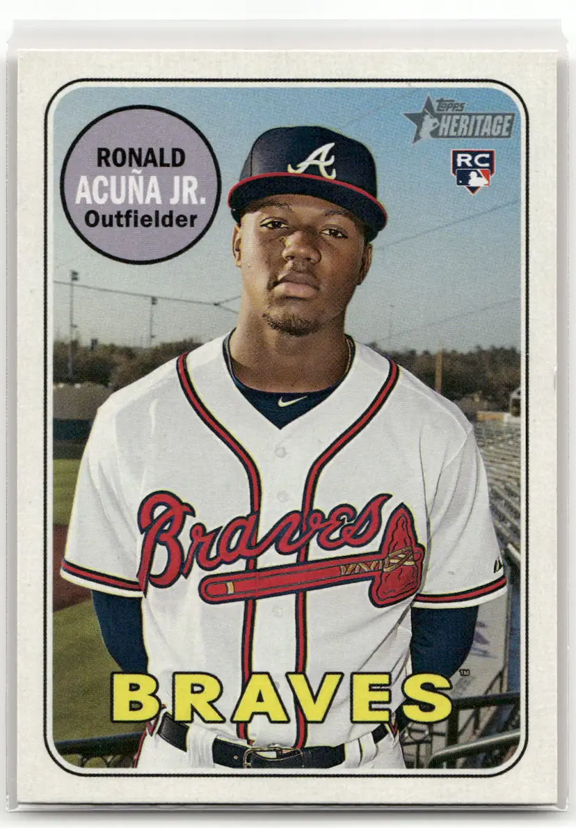 2018 Topps Heritage Ronald Acuna Jr. Rookie Card - Braves