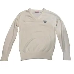 White Preppy 70s Tennis Sweater by Lady-Pickering Womens Small Tennis Prep