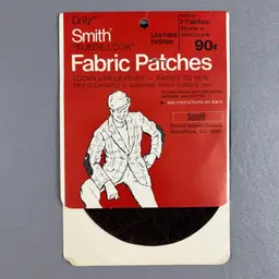 Vintage Dritz Smith Suede Look Fabric Patches Chocolate Leather Design