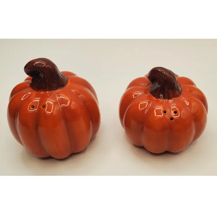 Vintage Pumpkin Salt and Pepper Shakers