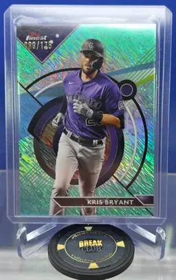 Kris Bryant 2023 Topps Finest Aqua Shimmer Refractor 089/175 #55 Colorado Rockies