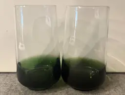 2  Pier 1 Elemental Green Tumblers  # 3072