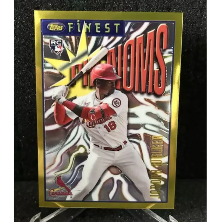 2023 Topps Finest Flashbacks Gold Jordan Walker Phenoms Gold Border RC Cardinals