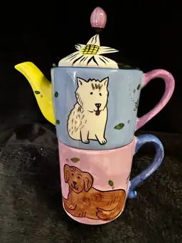 CHALEUR GROOVY CAT & DOG DESIGNED BY K. GELFF & L. CHENG TEA FOR ONE DOG EDITION