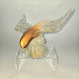 Murano Salviati Seagull on Wave A. Salviati Marked Aventurine Vintage