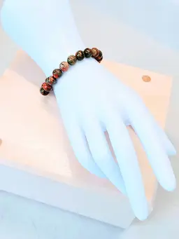 ARTISAN UNAKITE JASPER BEAD BOHEMIAN GRANOLA HIPPIE BRACELET