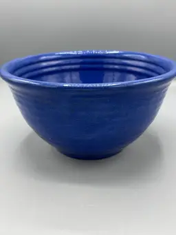 Vintage pottery blue 8.5 bowl