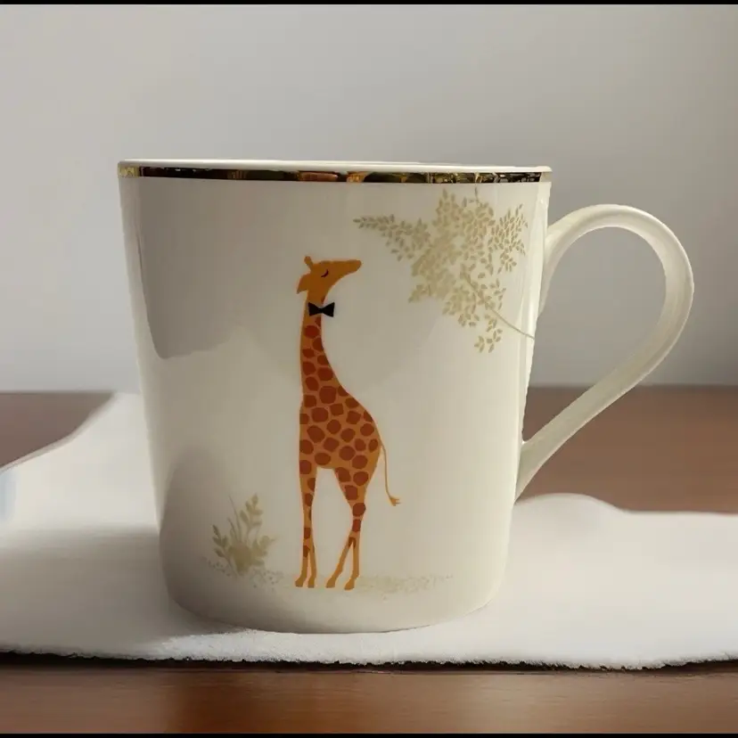 Portmeirion Sara Miller London Genteel Giraffe Piccadilly Bone China Coffee Mug