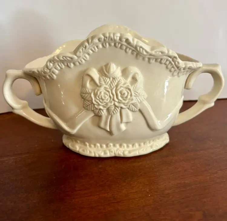 Ceramic Victorian Style Vase Planter 9”