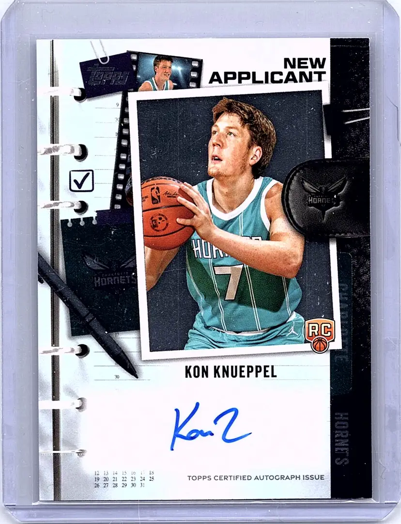 2025-26 Topps Kon Knueppel #NA-KK New Applicants Autographs Hornets (AU), (RC)