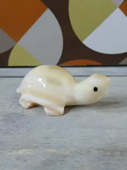 Miniature Carved Stone Turtle Figurine