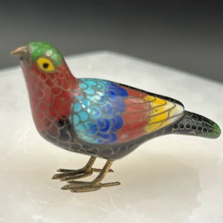 Mini Cloisonné Enamel Bird
