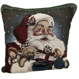 Tapestry Santa Pillow