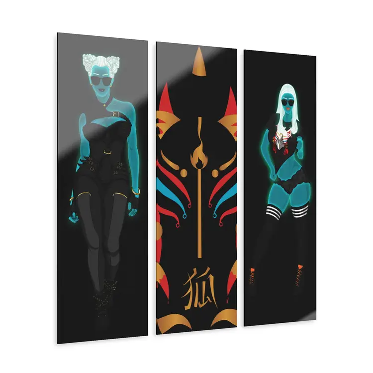 Rein in Ray-Bans – The Ascension Trilogy | 3-Piece Acrylic Wall Set (12"x36" Water-Resistant Panels) | Free Shipping | International Shipping Available | (Installation Screws Included)