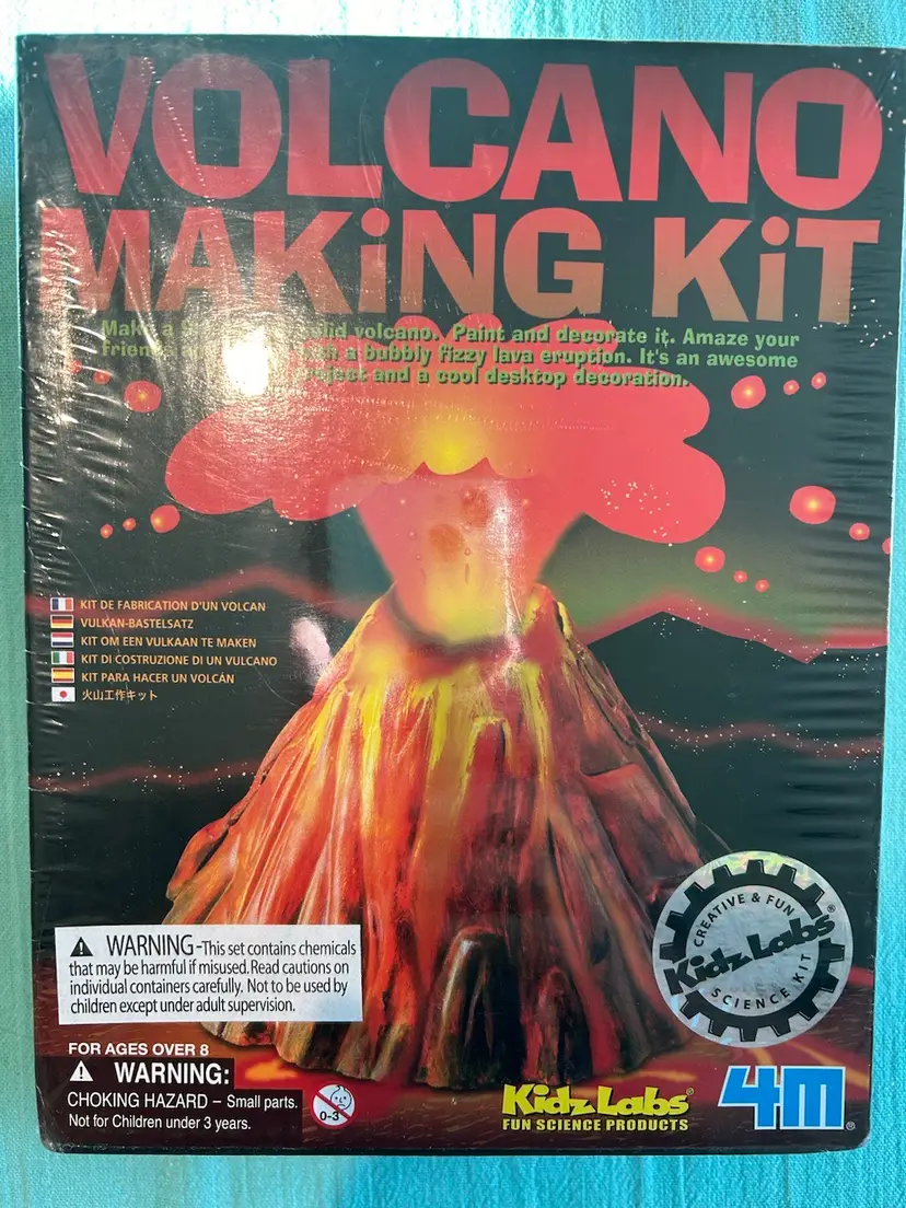 KidLabs Volcano Making Kit Science Project Kidz Labs Open Box Sealed Contents